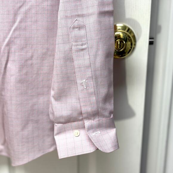 Brooks Brothers Button Down Shirt, White Red Blue Windowpane, Men
Size 16.5 6/7 - Picture 4 of 6